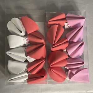20 Ct Valentine's Day Red Pink & White Foam Fortune Cookies 2 Packs Of 10